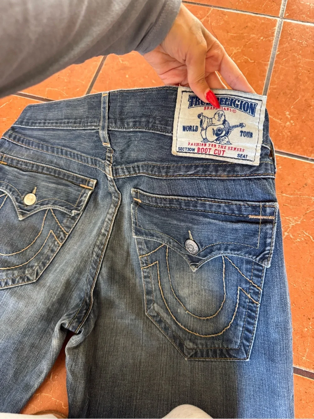 True Religion Ricky Bootcut Jeans Men’s Size 38 Made in USA Dark Wash Denim